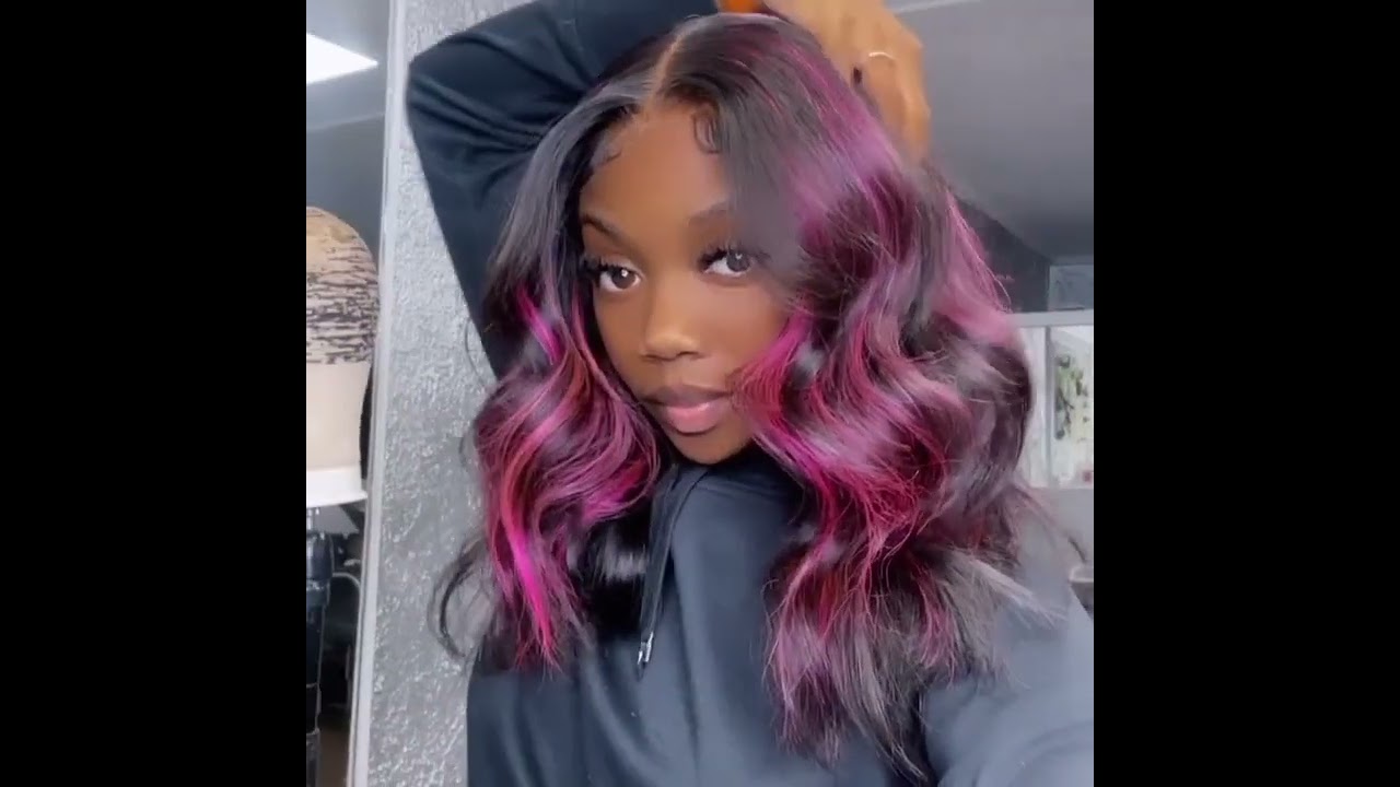 Highlight pink lace wig to try a different wig😄♥️😘