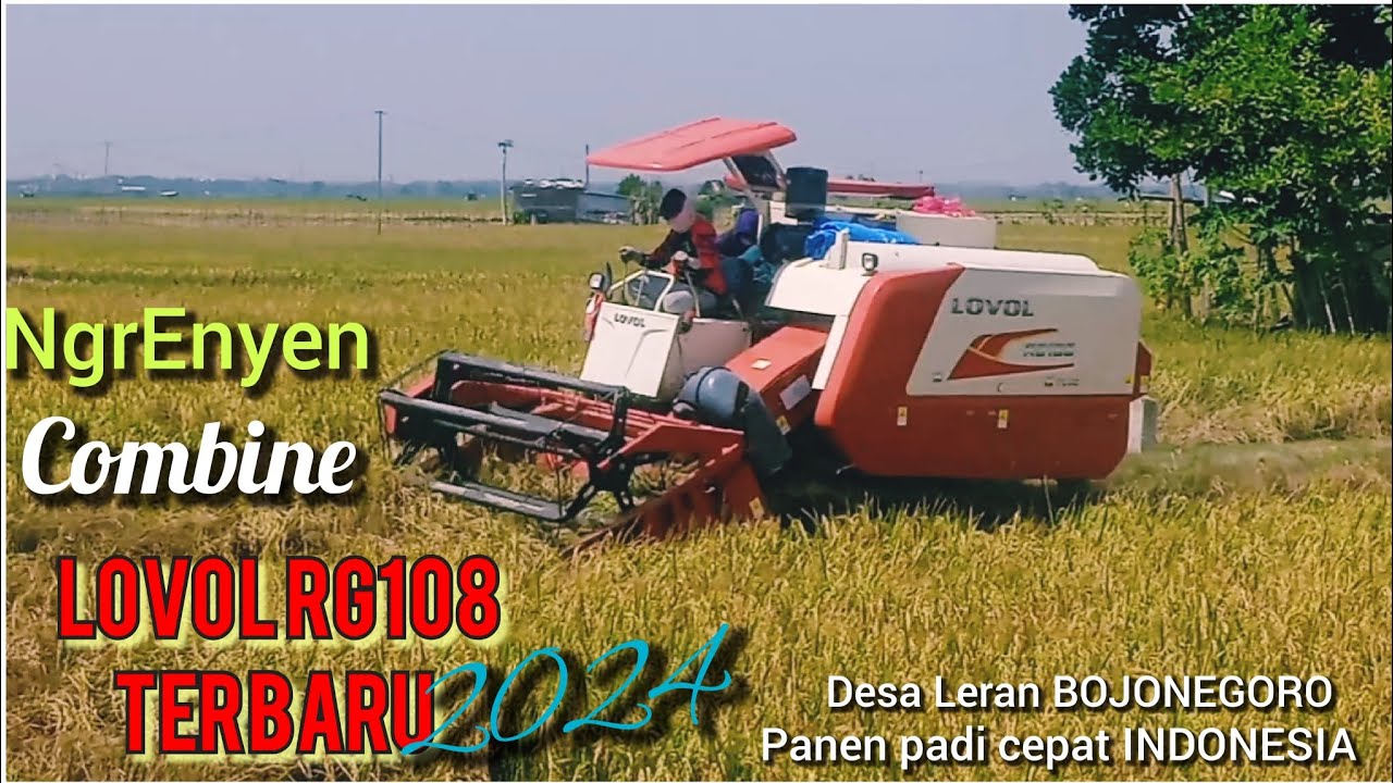 panen padi dengan Combine LOVOL rg108