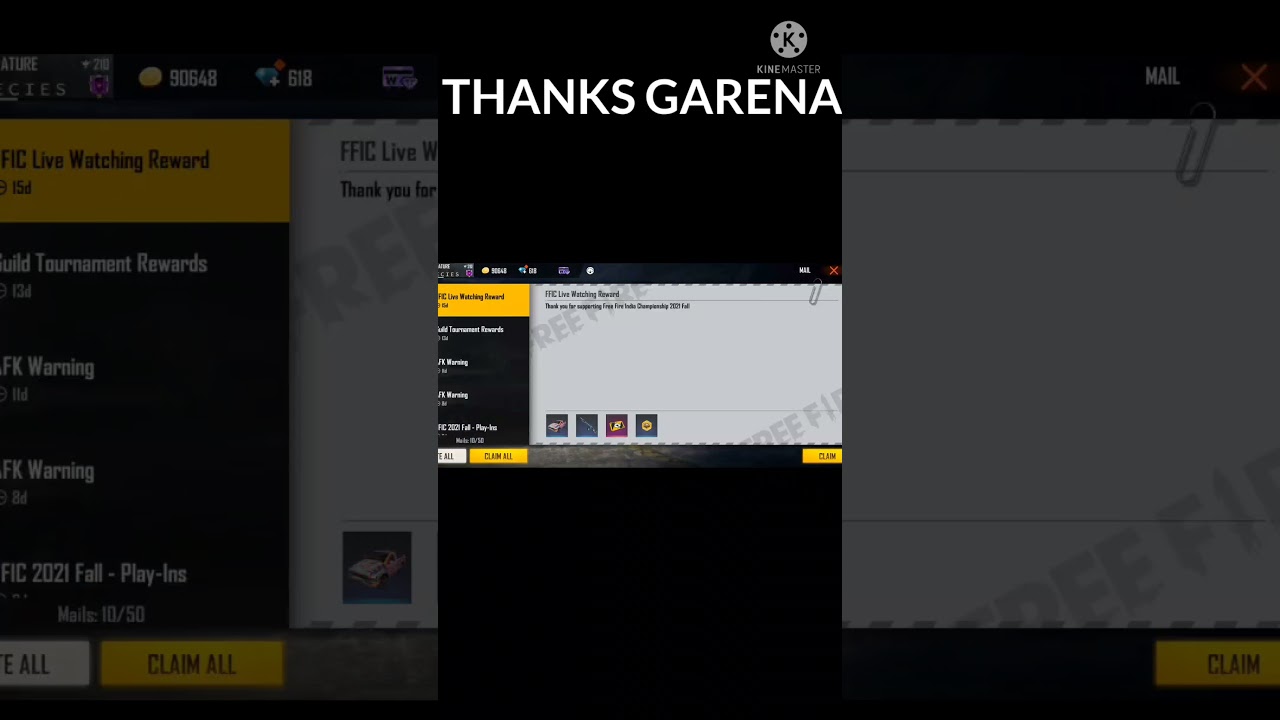 special gift from garena freefire 😈😈 