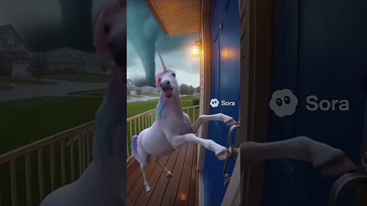 Unicorn Tries to Escape a Tornado! 