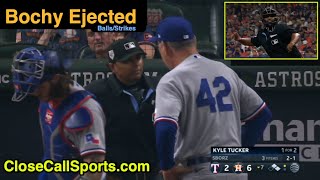 Famous E15 - Brucy Bochy Ejected by Erich Bacchus Over Strike Zone Dispute During Houston Rally Against TEX Wealth