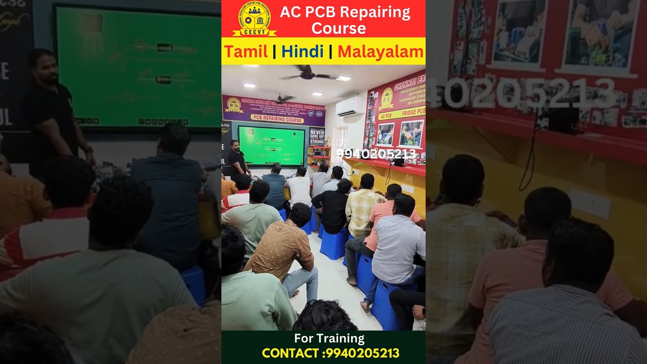 AC PCB Repairing Course in Delhi | Electronics PCB Training Hindi | Components Explanation Practical