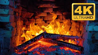 🔥 Fireplace Burning For Relaxation, Sleep, Study | Beautiful Fireplace 4K & Crackling Fire 3 Hours 🔥