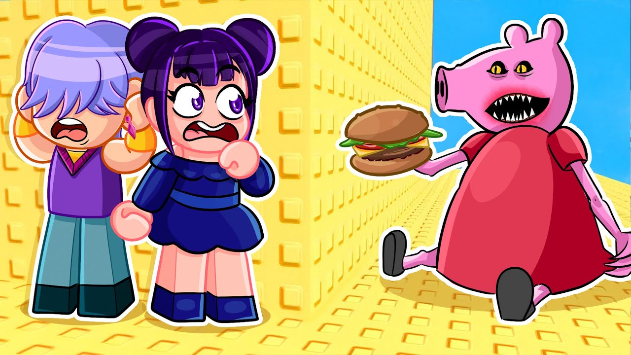 ZOEY SOBREVIVE a la TORRE TROLL de HUNGRY PIG en ROBLOX!