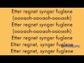 Etter Regnet - Erik &amp; Kriss (LYRICS ON SCREEN)