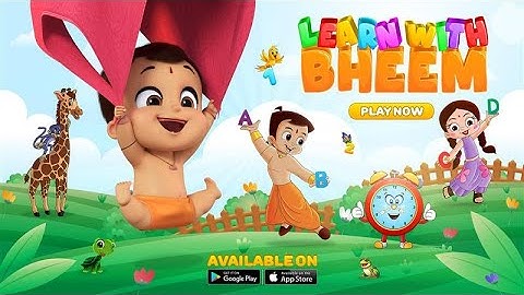 Learn with Bheem: Kids App | Available on Play Store | Fun Learning App for Kids 2-8+