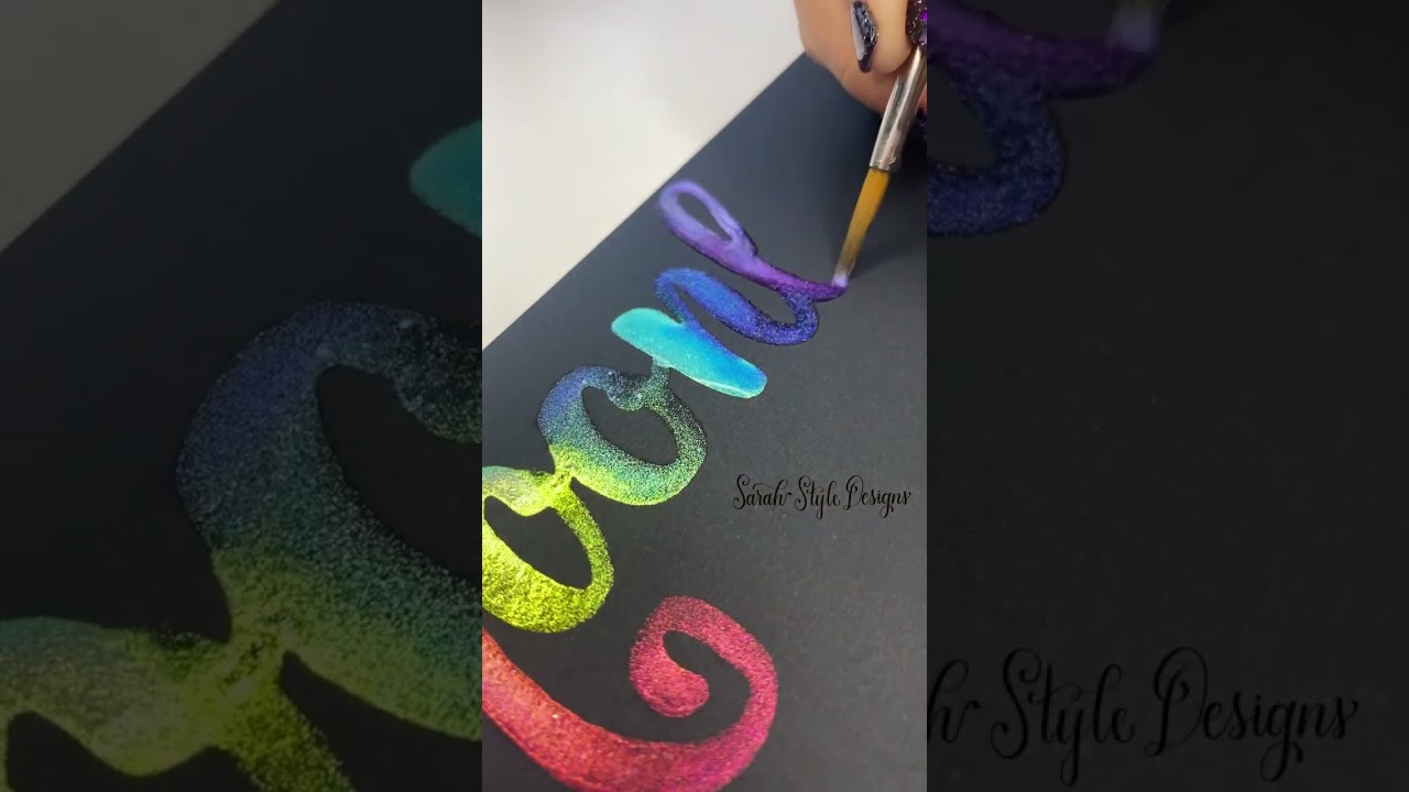 Beautiful handmade metallic watercolor by 