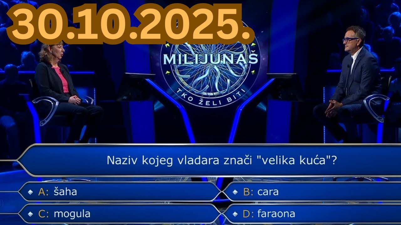 Tko želi biti milijunaš - 30.10.2025.