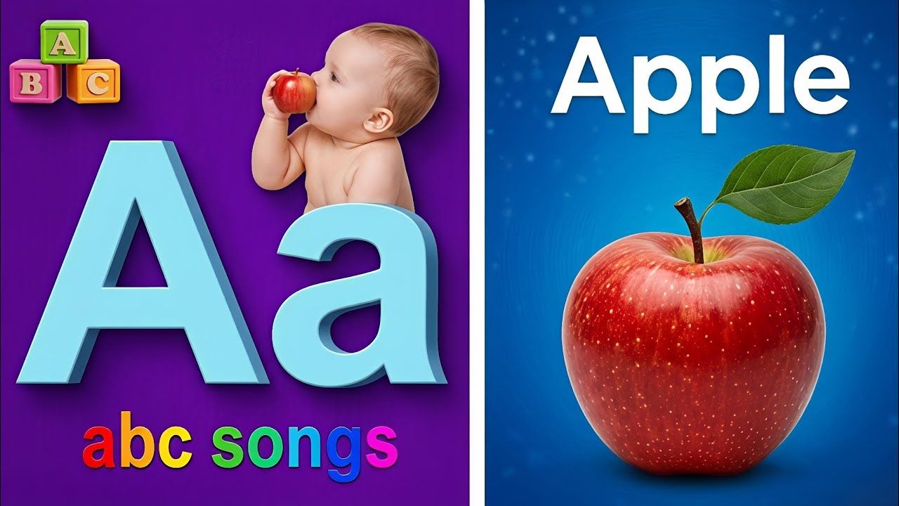Phonics Song with TWO Words - A For Apple - ABC Alphabet Songs with ...