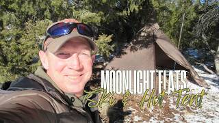 Solo Ski Hot Tent Night Above Butte MT 7 Mountain Ranges at Sunset