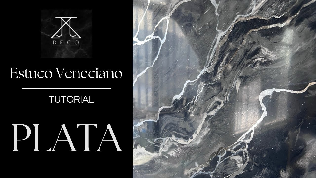 ✨ESTUCO VENECIANO✨Grises y Hoja de Plata | Tutorial