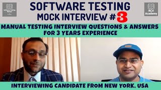 Manual Testing Interview Questions for 3 Years Experience - Manual Testing Mock Interview