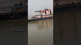 Dredger Towing tug boat in Ganga River #instareels #fbreels #youtubeshorts #trendingvideo #ship