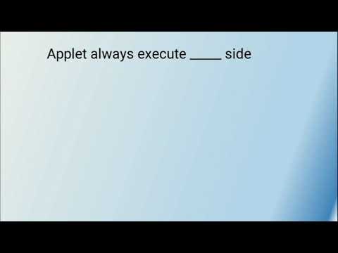APPLET IN JAVA(MCQ'S SERIES)