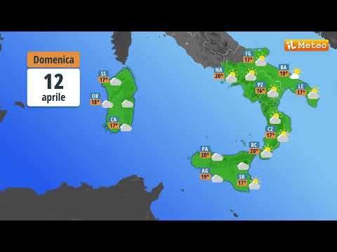 Video Meteo, previsioni e tendenza meteo Italia Domenica 12 aprile 2026