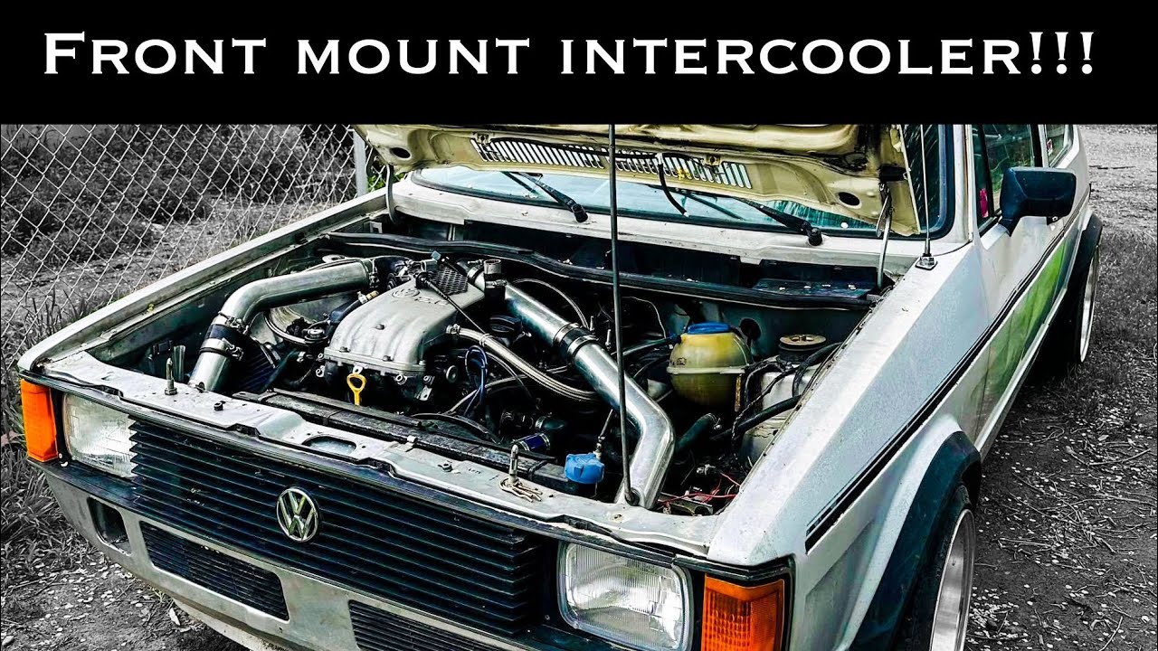 Mk1 RABBIT front mount intercooler install DIY YouTube