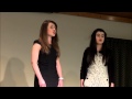 Hallelujah sung by Nicola & Abbey in beautiful harmony.