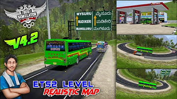 NEW ETS 2 LEVEL MAP MOD FOR BUSSID V4.2 IN KANNADA 🤩  BUSSID V4.2 ΜΑΡ MOD BY MB GAMING YT