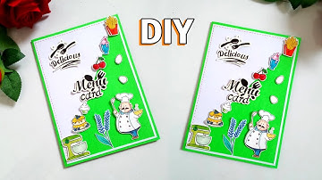 Menu Card design ll Menu Card kaise banaye ll menu card design for school project l #30