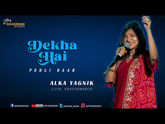 Dekha Hai Pehli Baar -| Saajan | Alka Yagnik Live Performance class=