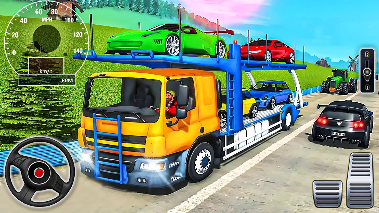 Car Transporter Driving - Trailer Truck Driver Simulator 3D - Android GamePlay