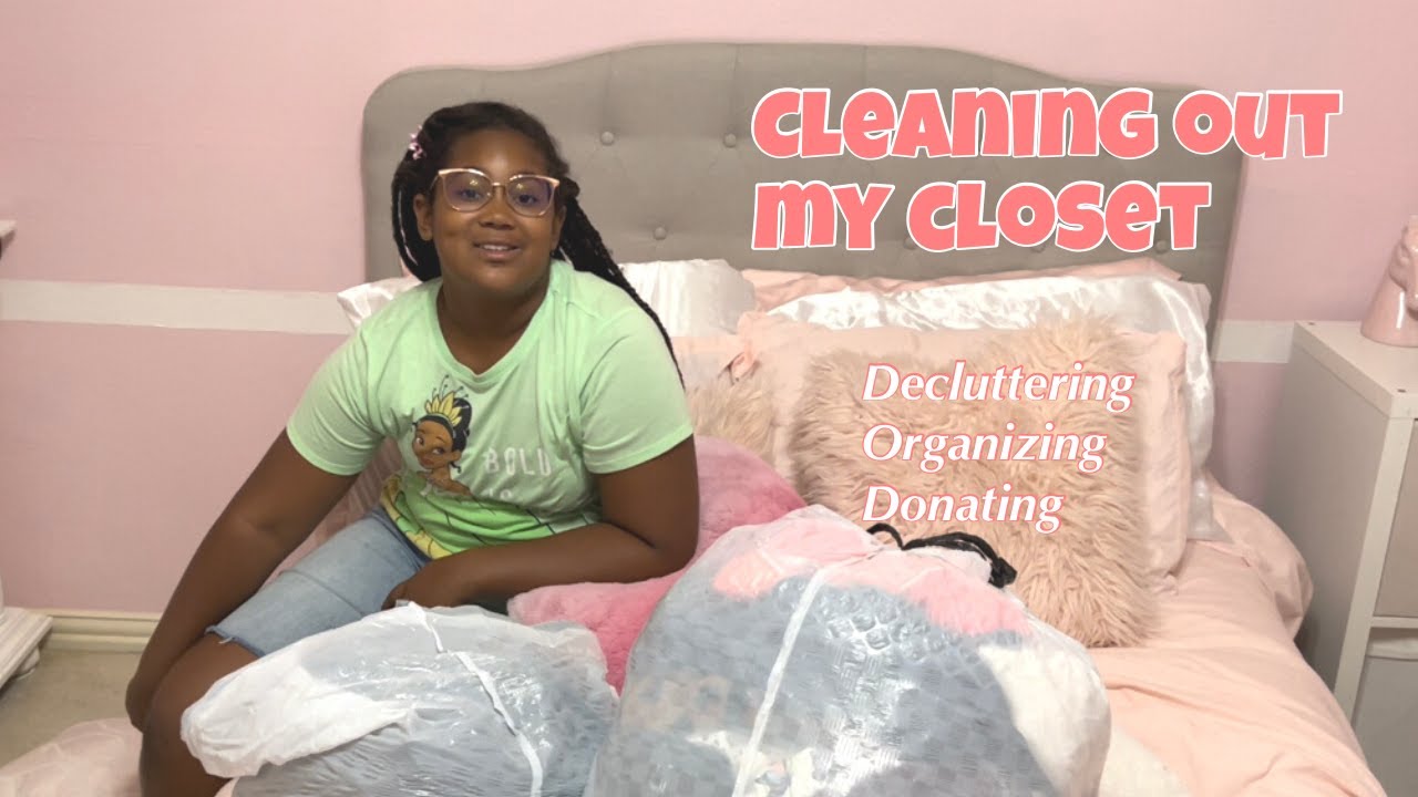 CLEANING OUT MY CLOSET | Decluttering, organizing and donating for back ...
