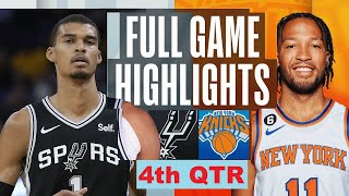 San Antonio Spurs vs. New York Knicks Highlights HD 4th-QTR | Nov. 8 | 2023 NBA Regular Season