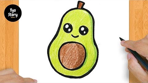 #99 How to Draw a Cute Avocado - Easy Drawing Tutorial