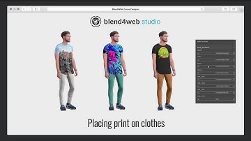 Blend4Web Studio: нанесение изображения принта на одежду