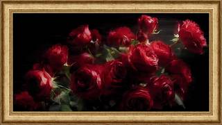 Deep Red Roses Frame TV Art | 4K TV Screensaver | 8 Hours screenshot 3