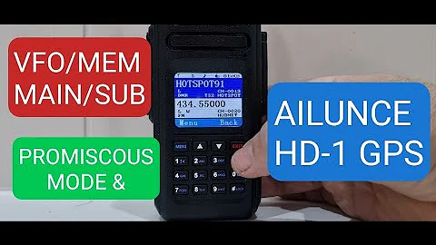 AILUNCE HD-1 Promiscous Mode & Channel set VFO- Memory Sub/Main