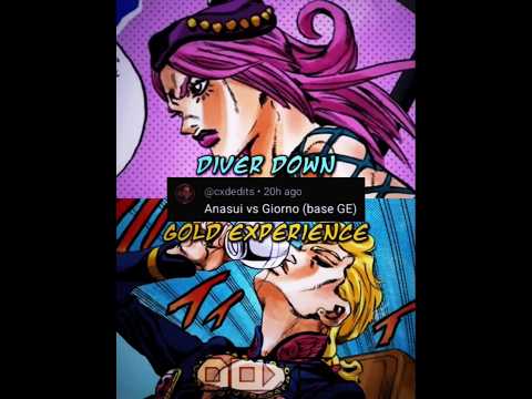 Anasui Vs Giorno G E Anime Edit Jojo Anasui Giorno 1v1 Vs Jjba Whoisstrongest Debate