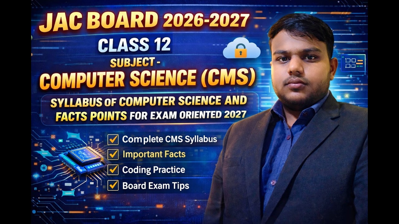 cbse class 12 computer science syllabus 2026-27 Images... JAC Board Class 12 Computer Science (CMS)2026-27| Complete Syllabus+ ...