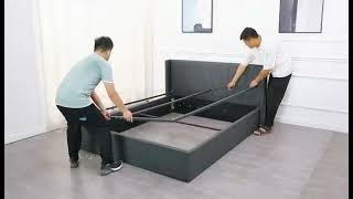 How To Emble Ottoman Gas Lifting Storage Box Bed Frame?Bed And Mattress Factory..dikapabed