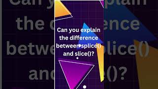 20 Exploring Array Manipulation: Splice vs. Slice |  #mastering #javascript #array #react