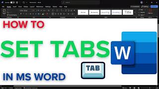 How to Set Tabs in MS Word | Align Text with Left, Center, Right & Decimal Tab Stops | Tutorial