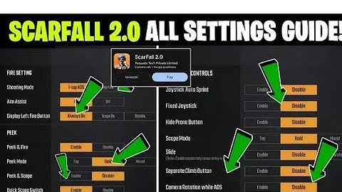 Scarfall 2.0 All Basic Settings / Gameplay Control / Pickup / Customize Settings Guide & Explain