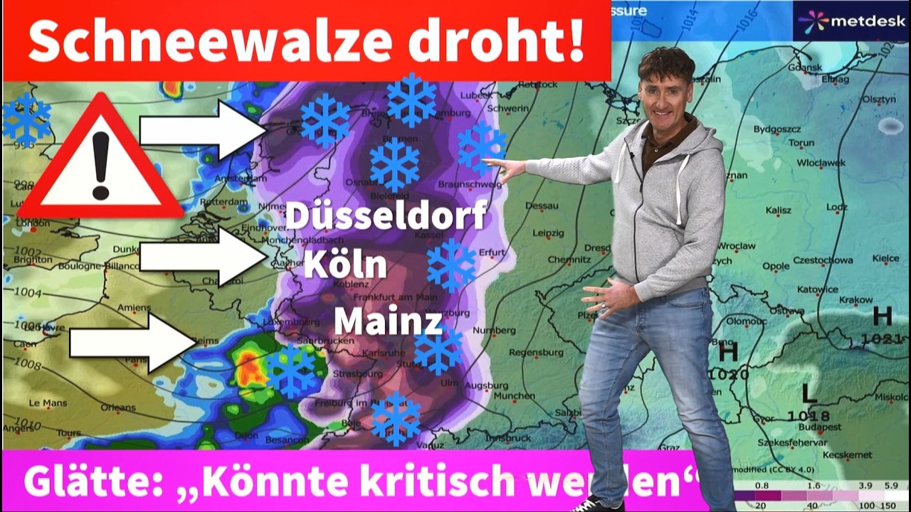 Heftige Schneefälle an Karneval: Rosenmontag voll im Fokus! Erhebliche Glättegefahr!