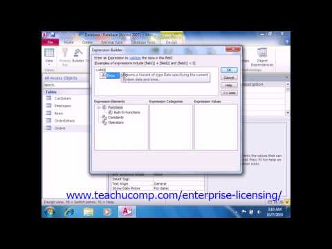 Microsoft Office Access Tutorial 2010 Field Properties Lesson 4.7 Employee Group Training