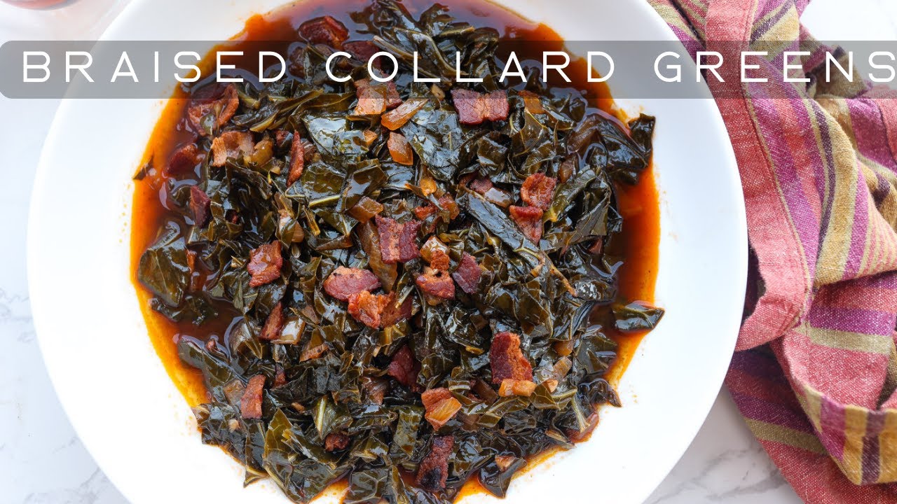 How To Make Easy Braised Collard Greens with Bacon YouTube