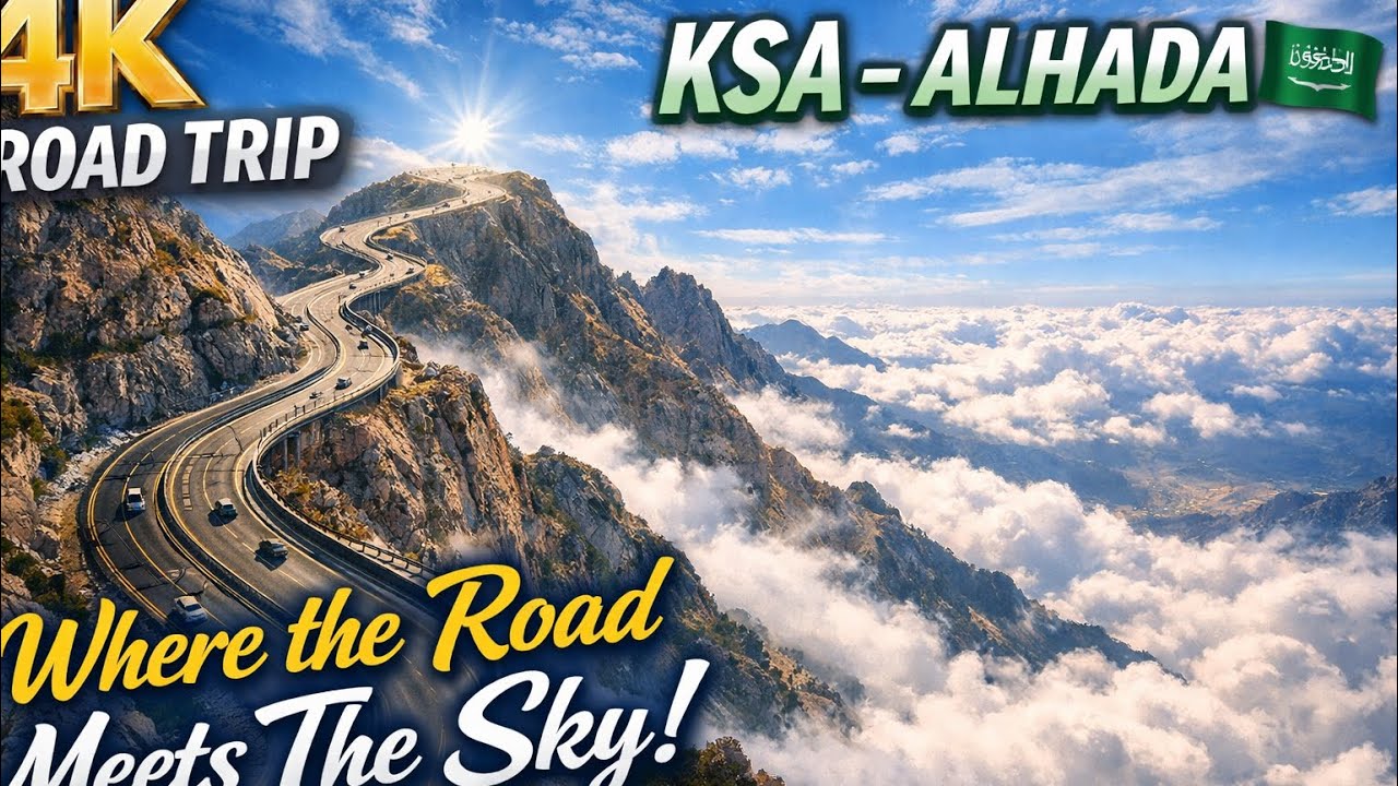 Driving Above the Clouds ☁️ | Al Hada Road, KSA | Ultra HD 4K 