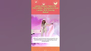 Thumbnail of Lainey Wilson Takes the 2025 AMAs ‘Somewhere Over Laredo' With Stirring Ballad
