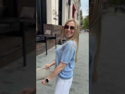 Футболка-поло жіноча блакитна, відео 2