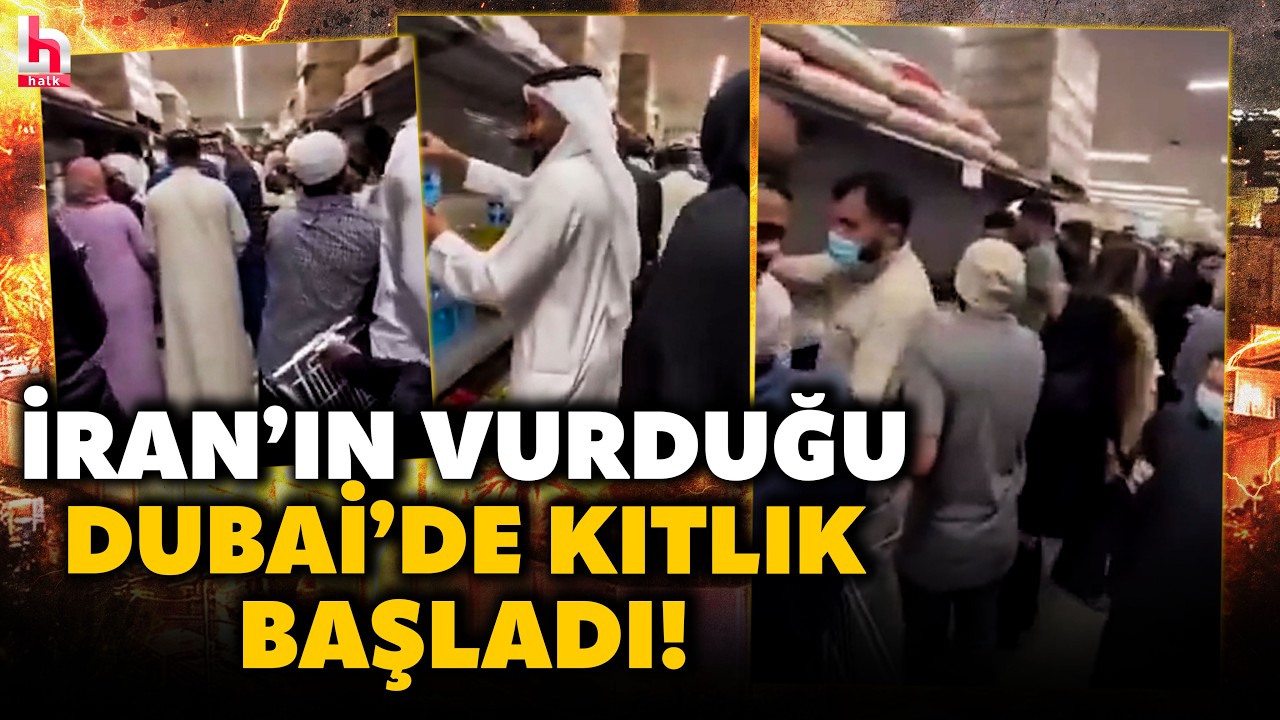 İRAN'IN DARBESİ DUBAİ'Yİ CEHENNEME ÇEVİRDİ! Marketlerde izdiham çıktı! İşte o korkunç görüntüler...