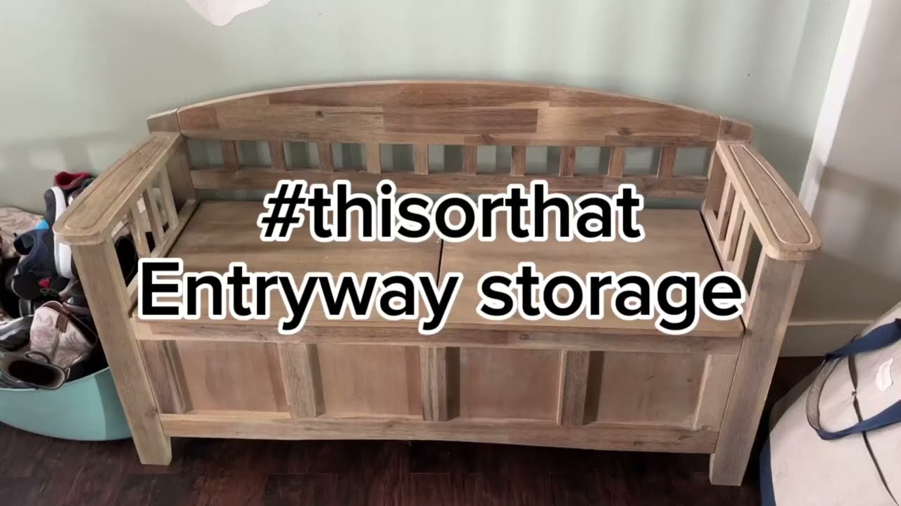 Linon Lottie Entryway Wood Split Seat Storage Bench Review,Great Storage Bench just needs a stronger