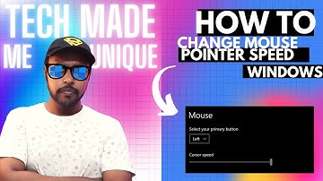 how to change mouse pointer speed on windows | mouse settings windows 10