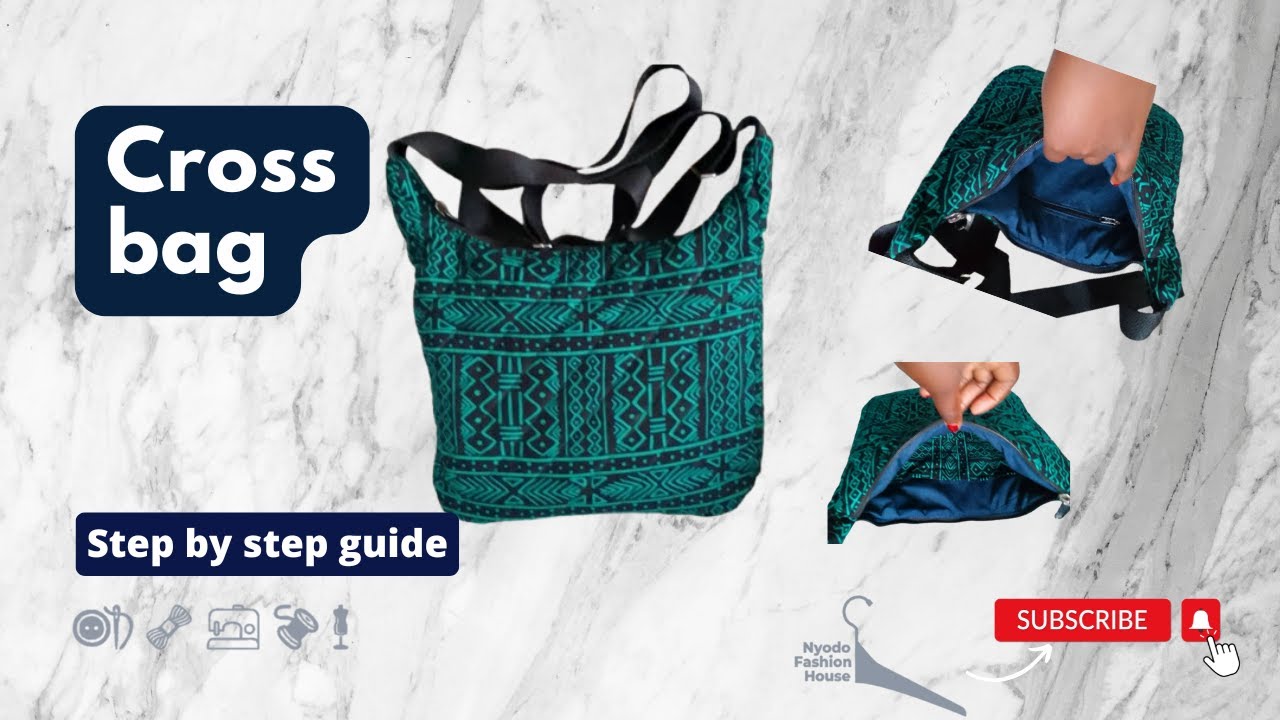 Cross bag/shoulder bag sewing for beginners/How to make a bag from scratch?