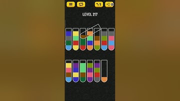 How to solve Water sort puzzle level 217