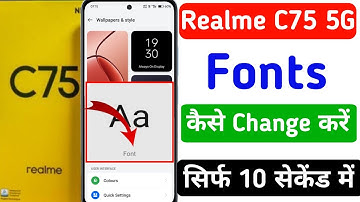 Realme C75 5g mobile me font kaise change karen | Realme 5g mobile me font kaise badlen