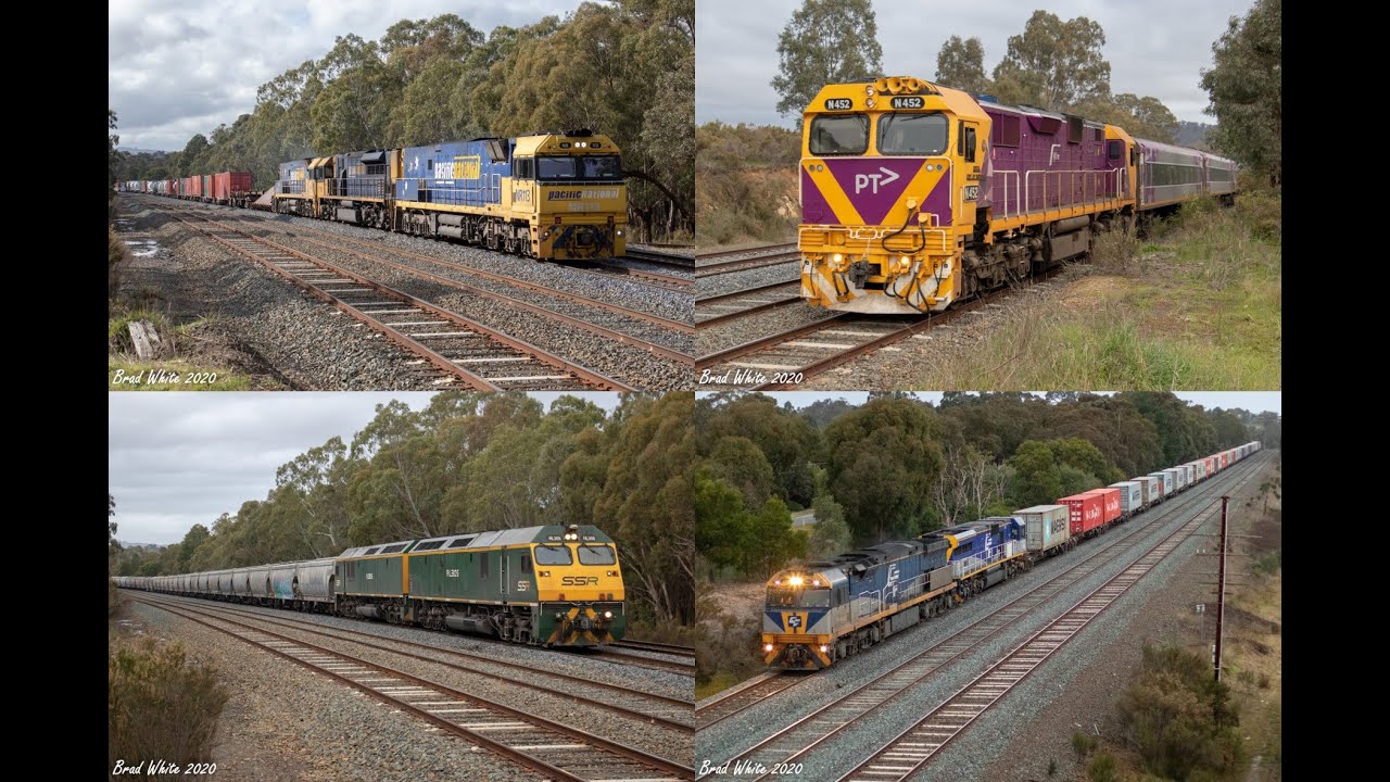 V Line Freight Pacific National, SSR, QUBE and V/Line freight and passenger trains at ...
